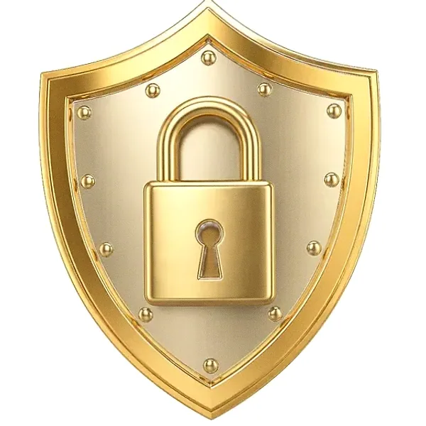 Shield with padlock — Vegas Hero