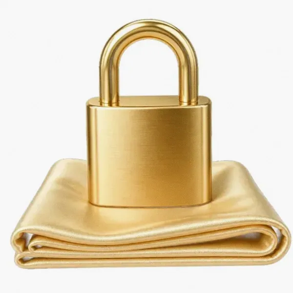 Padlock on folded cloth — Vegas Hero