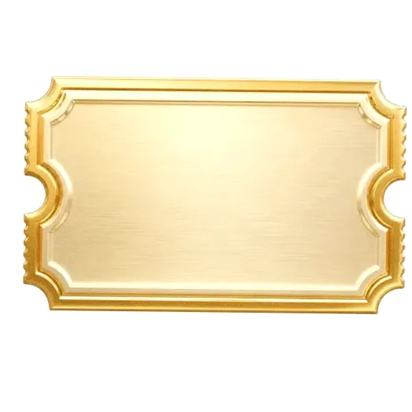 Blank ticket plaque — Vegas Hero