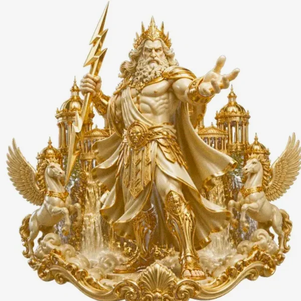 Zeus with lightning — Vegas Hero