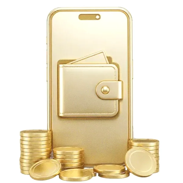 Smartphone with wallet — Vegas Hero