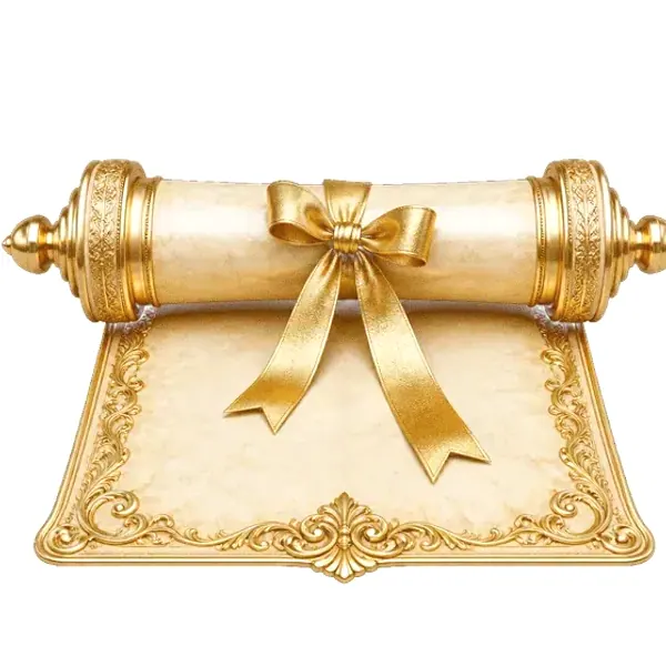 Decorated parchment scroll — Vegas Hero