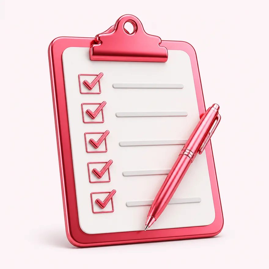 Clipboard checklist — Vegas Hero